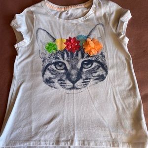 Girls kitty tee
